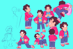 shnikkles: If you’ve ever doubted art improvement is real haha.   On the left are my literal 1st attempts at drawing Steven’s new look. The night of my 1st day at work I went home &amp; did those. The right image is from this month!  This show