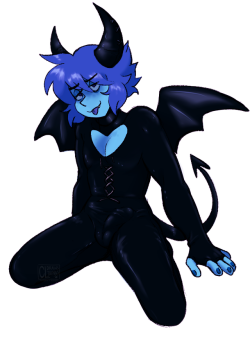 ive been playing Miitopia lately and there’s a leather imp outfit i got for my Lapis Imp and i just HOO I’ve been thinking about it