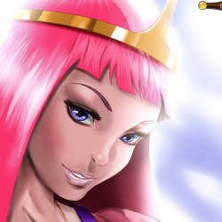 Princess Bubblegum, my first fan-art I love the character and I will try to do more and more, I redefine the Illustration because I believe the other one wasn&rsquo;t satisfy my need for looking for my style and make the final illustration look more styli
