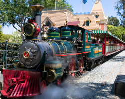 disneylandsparks:  The E.P. Ripley was named for Edward Payson Ripley, who was the first president of the Atchison, Topeka &amp; Santa Fe Railroad. Built by WED Enterprises (now Walt Disney Imagineering), the engine made its debut on Disneyland opening