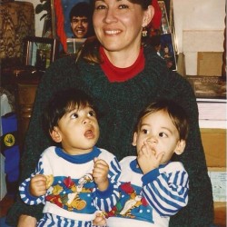 #tbt with my brother Jerms and grandma. Didn&rsquo;t even look alike then. #twins