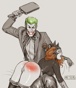   The Joker and Batgirl by misterjer  