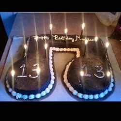 I did my best with what I had, anyway&hellip; #8thnotecake #birthdaycake #eighthnote #cake #musiccake