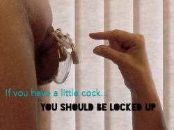 gaycurioussissy:  sissyhypnoslut:  sissy-clit:  \  I NEED to be locked up! 