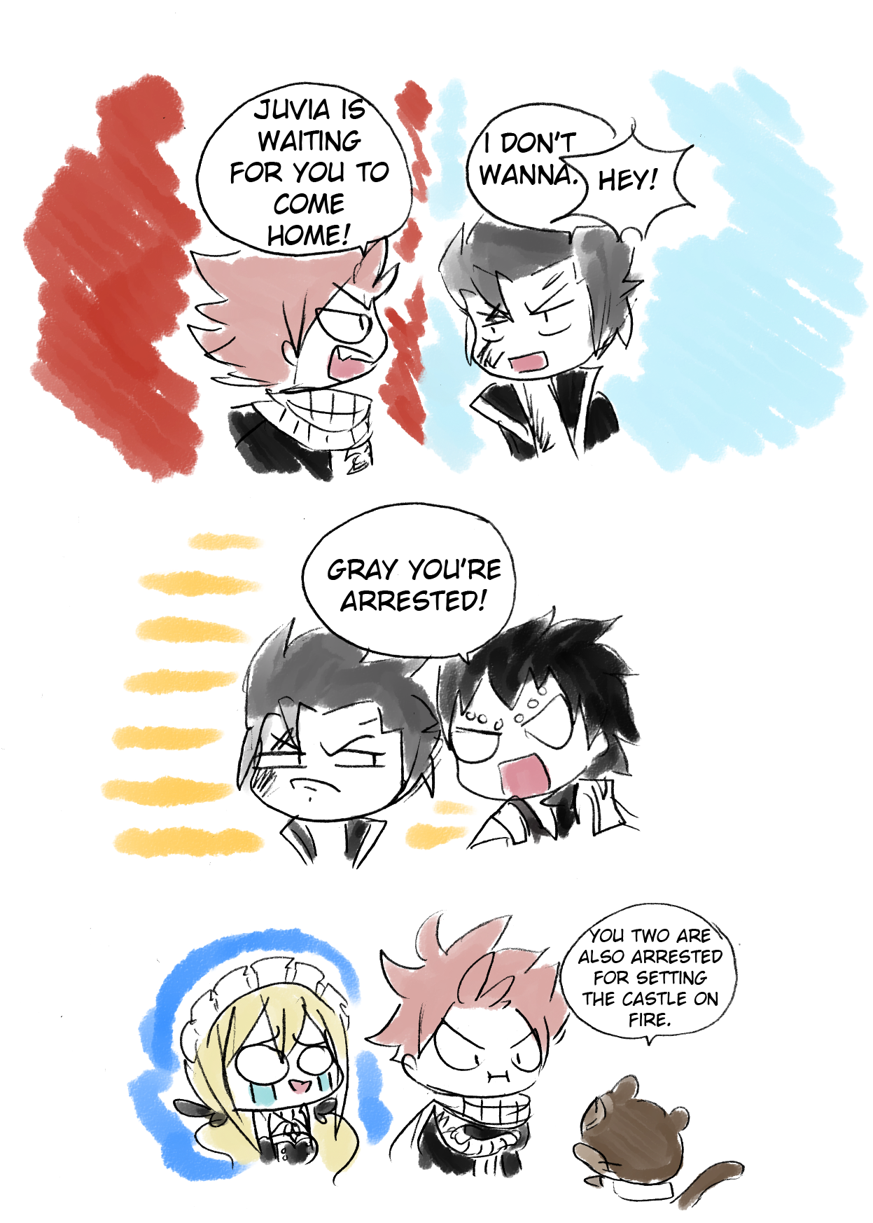 rainladyjuvia:  Fairy Tail Chapter 427 ReactionMy sister predicts that Gajeel is
