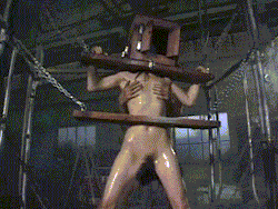 darksitesdotnet:  A beautiful woman is abducted and then bound in crazy, creative ways like having a box with a door built over her head and basically auto, assembly-lining her body. Insertions, stocks, peeing and forced sex! On SMMax.com 