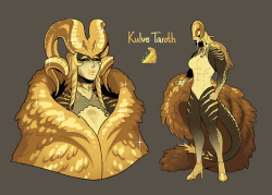 drakdrawings:Kulve Taroth GijinkaShe’s the queen of an earthen kingdom and lives in her golden castle underground. Always seen wearing her golden coat. If it comes off you’re in trouble!