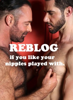 Masoberlin:  Nipplepigs:  Dilf-Fan:  Mine Are Hard-Wired To My Cock. Are Yours? 