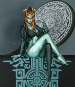 diamondhour: I held off on doing Midna because I love her design, and was worried I wouldn’t do her justice. How do you think she came out? :)  Find me on: deviantArt // twitter // pixiv    Solid work. She looks fine as hell&hellip;