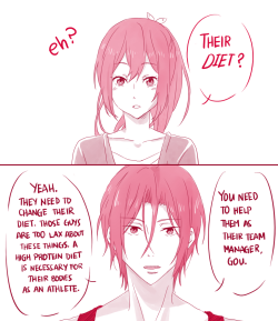 fallen-lucifiel:  It’s not about the muscles, really. It’s about how his precious little sister has picked up a certain nerd’s gesture… I just really love the ReiGou moments last ep. xD It’s unusual I made a comic from Left to Right usually