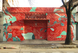 exhibition-ism:   New wall.Enrique Martinez y Santos Dumont, Colegiales, Buenos Aires, Argentina.    