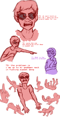 moogleempmog:  correctdichotomy:  If Homestuck was just about these two snarking at each other nonstop I would still read it  I can’t think of anything I’d rather read than these two snarking at each other nonstop. 