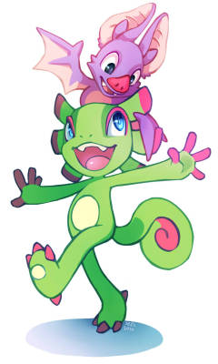 groundlion:  Some Yooka Laylee fanart! Love these two so much. REALLY excited for this game   X3     ★ Patreon ★ Twitter ★     