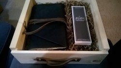 My husband bought me this beautiful handmade leather journal, with handmade pencils, and it arrived in a handmade pine box!!! Writer’s dream, best christmas present ever!!!!