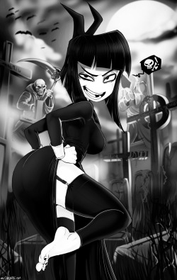 therealshadman:  Creepy Susie from The Oblongs to go with the other Goth girls on Shadbase Speedpaint of her up on my Youtube.   sexy susie~ ;9
