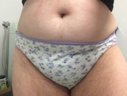 joyfulpantsofbuttlol:  Tonight I tried to wear a snap crotch bodysuit thing without undies but that all failed when I couldn’t get the buttons to snap back up so I got some knickers at the supermarket and this pair has little Laura Ashley flowers and