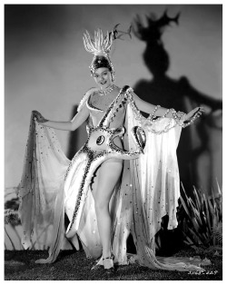 burleskateer:  Lorraine Gettman Vintage publicity still features Ms. Gettman in the silken Octopus costume would wear in the 1941 M-G-M film: “ZIEGFELD GIRL”.. She was one of 12 showgirls chosen to perform in the film, from about 600 applicants..