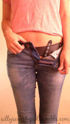 sillysexystupid:  Daddy’s making me wear my belt to school.