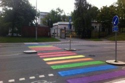 Salon:  Crosswalk Outside Of Russian Embassy In Sweden Gets Lgbt Pride Treatment
