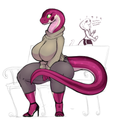 I made a snake girl, but I don’t know what to call herAlso snek tiddies