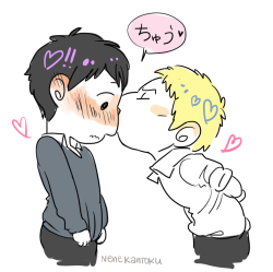 nenekantoku:  the lovely EEFE님 and I were talking about big noses and kisses so I drew this for them （´ω｀）