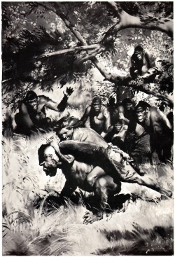 Tarzan of the Apes by Zdenek Burian, reprinted in Opar’s 1973 Jungle Scenes of Tarzan portfolio