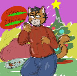 First real honest try drawing a furry, very fitting that hed be kinda thicc too. His name is Rosco the tabby!Happy holidays folks