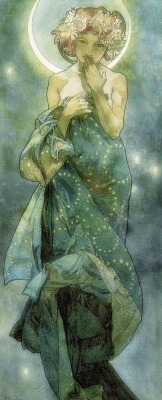 loumargi:‘The Moon’ (1902). Alphonse Mucha.