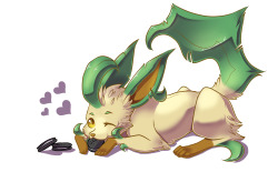 shikokukun:For one of my guildmates on GameFAQs trading board. She was disappointed in the lack of Leafeons eating oreos.I fixed it.