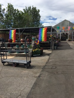 love-forever-illusive:  So some of you have heard about that hardware store in Tennessee posting a “ no gays sign” this is a hardware store in Colorado leading into the greenhouse. June of 2017.