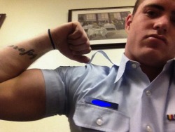 Straightboysaintshy:  A Freakin Hot Military Stud Photo Set. More, Please! Your Service