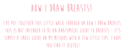 apomix: I’ve finally finished my opus magnum - how I draw boobs.  I thoroughly enjoyed making this since I basically got to draw Poppy over and over and over.  As stated, this is NOT an anatomical guide to breasts.  If you’re looking for tutorials