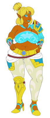 glazed-art: Commission - Gerudo Link Client commissioned a flat color pic of Link transformed into a sultry Gerudo. 