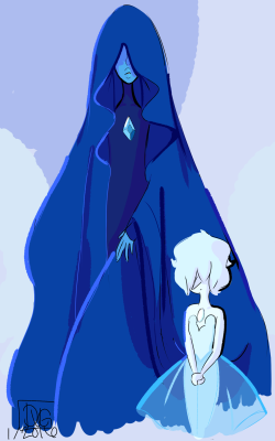 delvg:  Rebecca how did you know I’m absolutely WEAK for cloaked antagonists?????????Blue Diamond and her Pearl were the only ones worthy of my first digital drawing of the year 