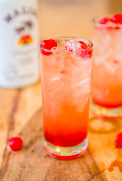 Cocktailspassion:  Malibu Sunset Ingredients: 2 Oz. Pineapple Juice 2 Oz. Orange