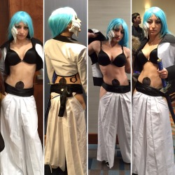 fucking-sexy-cosplay:  [Self] Grimmjow. First cosplay. (source)