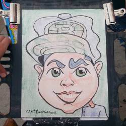Doing Caricatures at Dairy Delight! #mattbernson #caricaturist #Caricatures #caricature #portrait #ink #artstix #art #drawing #artistsoninstagram #artofinstagram #artistsontumblr #instaartist #instadrawing #christmasinjuly  (at Dairy Delight Ice Cream)