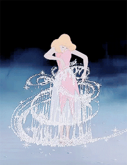 stardvsts:  “Did you ever see such a beautiful dress? And look, glass slippers!”