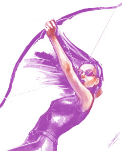 nimloth87:  …I’m not cool enough to draw Kate Bishop. I can’t even wear sunglasses without looking ridiculous, attempting to draw Kate Bishop was probably too ambitious. Fun, but too ambitious, I should probably stick to talking sausages. Or to