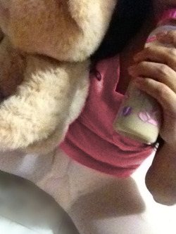 After a long day, I take a shower, then I put into a diaper and I prepare my bottle of milk Â yummyyy!!!! :9 &hellip;. My teddy bear it&rsquo;s already to go to sleep Â  &hellip; GoodnightÂ 