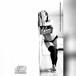 One of my favorite shots of Leila Rene it&rsquo;s a play on negative space while showing off her dynamic figure. #fitness  #abs #gym #baltimore #dmv #photosbyphelps #magazine #photographer #legwarmers #hips #booty #ink #tattoo #baltimore #network #motel