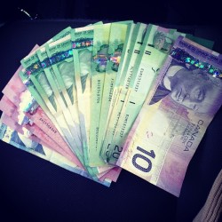 I&rsquo;m rich bitch &hellip; Actually I lost money converting :( #money #canada #eh #toronto #pretty #colors #adventures