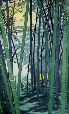 huariqueje:  Bamboo in Early Summer   -   Kasamatsu Shirou , 1954 Japanese, 1898=1991 Woodblock, 27 x 41 cm. 