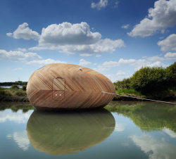 homelimag:  The Exbury Egg: Floating Wooden Dwelling by SPUD