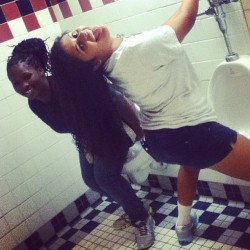 Ipstanding:  Harmony And Hailley Are Just Too Funny ❤❤❤❤❤ #Yolorebels #Urinals