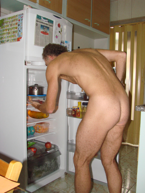 Porn Pics corpas1:  Living naked – The fridge  When