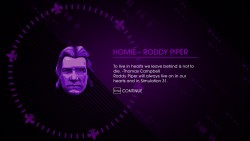 volition:  It’s with heavy hearts that we inform you that Roddy Piper has passed away at age 61 from a heart attack in his sleep. It was an honor and privilege for all of us at Volition to have worked with him on Saints Row IV. 