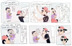 xstitchrobo:yesthisisaaron:You know how some pro artists post ‘sketches’ that look like finished work and then you hate them but then they like your dolphin sketches and so you love them? Yeah.  I love this comic.