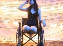 chronicallyanactivist:  Thought I would share these photos of myself, I also took the pictures using a timer.  You can find my other work on Instagram @presleynassisephotography   (DISCLAIMER: Before anybody gets all upset, yes I am disabled! Yes I use