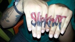 Slipknot hand tattoo